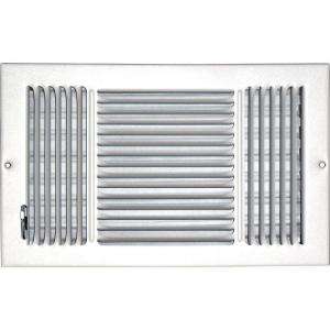 SPEEDI GRILLE 8 in. x 14 in. White Ceiling/Sidewall Vent Register with 