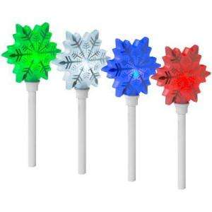 Snowflake LED Light Show Path Markers, Set of 4 5552764 at The Home 