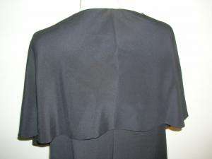 DANA BUCHMAN Black Silk Draped Dress 16  