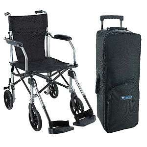 Easy Go Chair with Luggage Transport Chair Folding Carry Bag Wheels 