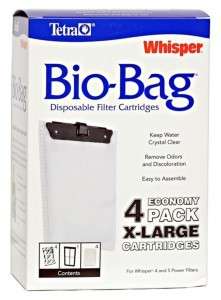 4pk X Large Bio Bag Whisper Aquarium Filter Cartridges  