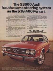 1971 Audi 100 100LS Classic Vintage Advertisement Ad  