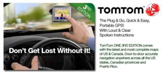 Tom Tom One 3rd Edition GPS   3.5 Touch Screen, North American Maps 