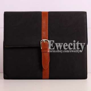   Smart Cool Flip Leather Stand Case Cover For Apple iPad 3 iPad 2 Black