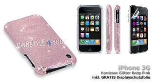 Hardcase für iPhone 3G / 3GS Glitter Baby Pink Cover Case Schale 