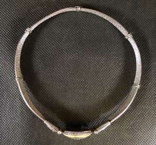 Biedermeier Trachtenschmuck Halsband aus Silber & Bein  
