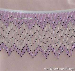 Gorgeous Purple with 3 Crystal bugle beads, lampshade  