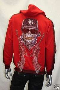 BULZEYE HOODIE * GANGSTA * RED  