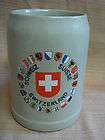 Litre Stoneware Beer Mug SWITZERLAND / SCHWEIZ / SUISSE