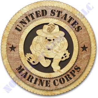 Marine Corps Bulldog Devil Dog Birch Wall Plaque  