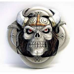 Buckle m. Viking Skull  Wikinger Helm  Odin, Walhalla  
