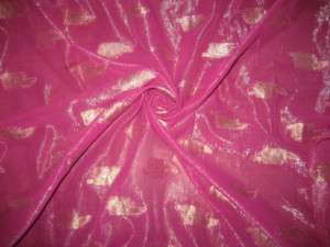 Polyester Georgette jacquard fabric Shimmering Pink  