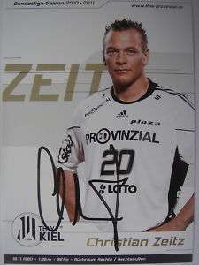 Christian Zeitz THW Kiel 2010/11 Handball AK signiert  