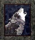 ascending song wolf howling applique quilt pattern  