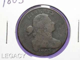 1803 DRAPED BUST LARGE CENT METAL DETECTOR FIND (YS+  