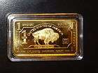 NEW 1 Troy oz BRONZE buffalo bullion bar .999 fine/ingot/pur​e/art 