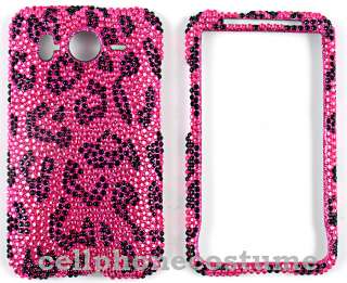 PINK LEOPARD ICED HTC INSPIRE 4G HARD CASE COVER AT&T  