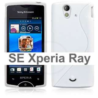 Sony Ericsson Xperia Ray S Line Case TPU Cover Hülle Tasche Weiß 