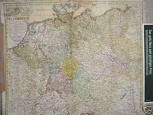 1780 Landkarte Deutsches Reich 1789 Kupfer map german  