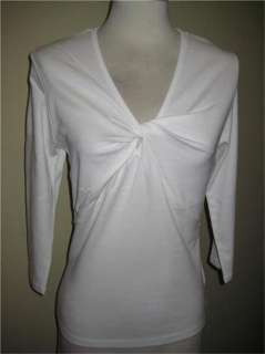   Sleeve 100% Cotton Pullover Shirt knit Top White 606 USA Seller  