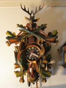 Vintage German Cuckoo Clock Hunter Style Cookoo 23H x 16W  