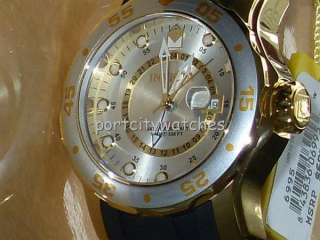Invicta Mens New Swiss Pro Diver Scuba Quartz GMT Dual Time Watch No 