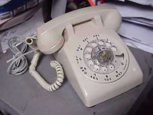 ITT Beige Tan Rotary Telephone Phone  