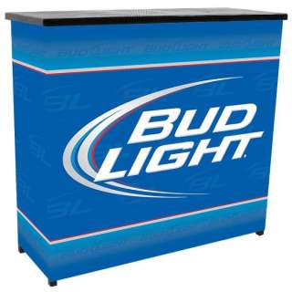 Trademark Commerce????? AB8000 BL Bud Light Metal 2 Shelf Portable Bar 