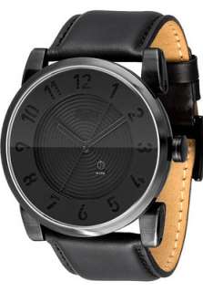 Vestal Doppler Black Watch Wrist Leather Brown Strap  