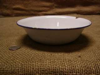 Vintage Porcelain Dish Pan  Antique Bowl Bumper Harvest Unique Size 