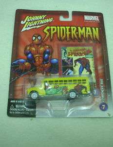 Johnny Lightning Marvel Spider Man White Lightning Bus  