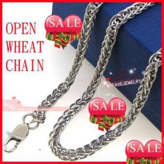 3mm Stainless Steel Wheat Square Cuban Curb Chain Necklace T1  