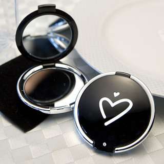 Heart Design Compact Mirror Wedding Bridal Shower Favor 638054059127 
