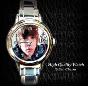 New Justin Bieber Autograph Italian Charm Watch Gift  