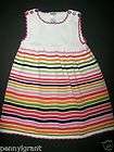 Gymboree girls size 4T All about Buttons striped sweater dress VGUC