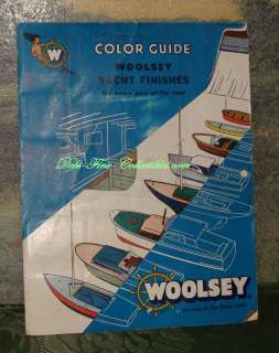 Vintage   Woolsey Paint Color Chart for Boats   1954  