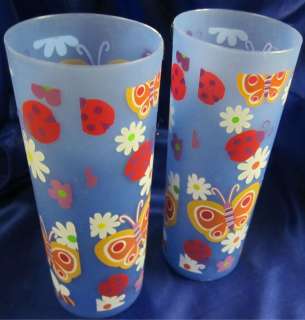 Awesome Very Tall Flower Plastic drinking glasses NEAT A1  