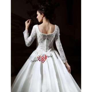 Ball Gown Long Sleeves Cathedral Train Wedding Dress  