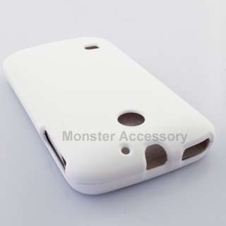 White Rubberized Hard Cover Case Huawei Ascend 2 M865  