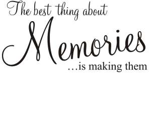 Memories wall art sticker quote LARGE  