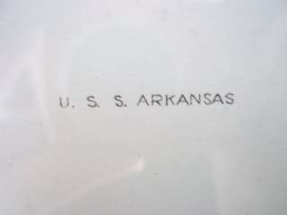 Pen and Ink Drawing of U.S.S. Arkansas Dated 1935  