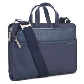 PIQUADRO SUN Slim Briefcase iPad Holder Blue Leather CA2685S36 Italian 