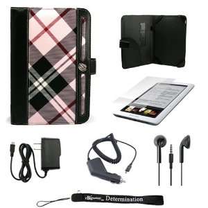  Pink Plaid Melrose Case with Screen Protector for Barnes 