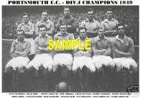 PORTSMOUTH F.C. TEAM PRINT 1949   DIVISION 1 CHAMPIONS  