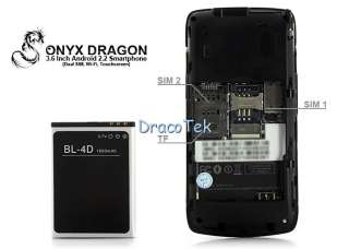   Dragon Ultra slim 3.6 Inch touchscreen Android 2.2 dual SIM Smartphone