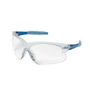  Crews Deuce Safety Glasses   Blue Frame, Clear Lens   Box 