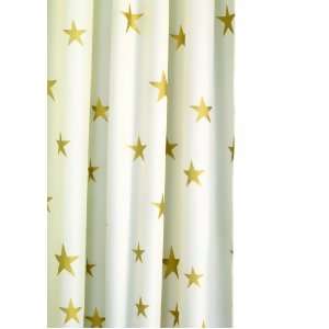  Croydex AF285603YW Shimmer Gold Stars Shower Curtain 