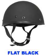 ULTRA SLIM LOW PROFILE DOT Motorcycle Half Helmet FLAT Matte BLACK 