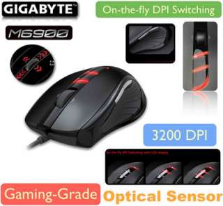 Gigabyte GM M6900 3200 DPI Gaming Mouse ,On the fly DPI Switch, 4 way 