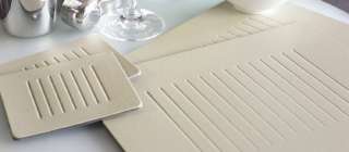 CREAM Leatherboard Table mats 6 Placemats & 6 Coasters  